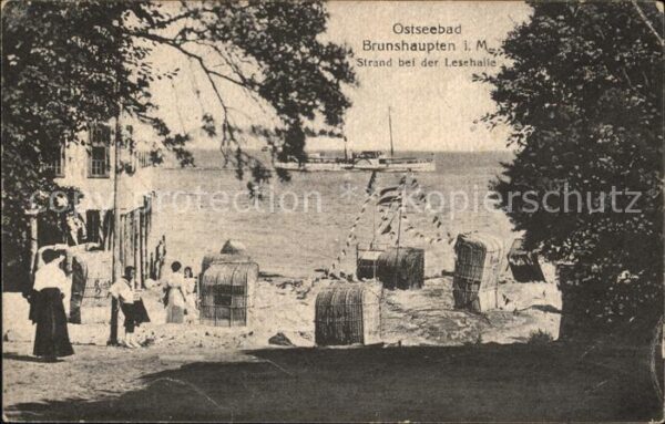Brunshaupten Ostseebad Strand bei der Lesehalle