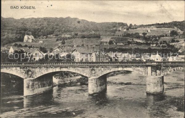 Bad Koesen Ortsblick mit Brücke