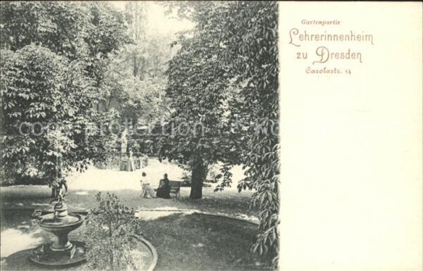 Dresden Lehrerinnenheim Gartenpartie