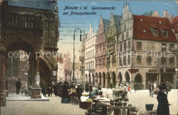 Muenster Westfalen Gemüsemarkt am Prinzipalmarkt