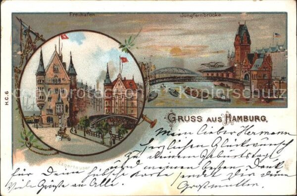 Hamburg Jungfernbrücke Lagerhäuser