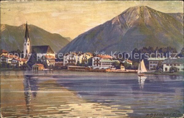 Egern Tegernsee mit Bodenschneid und Wallberg