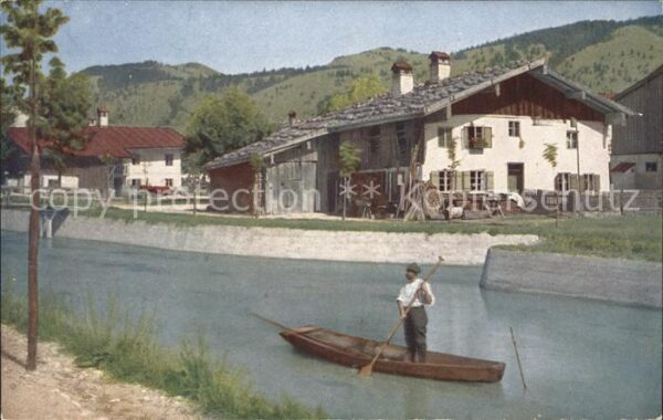 Oberammergau Bootspartie an der Ammer