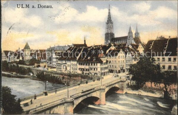 Ulm Donau Stadtansicht Donaubrücke