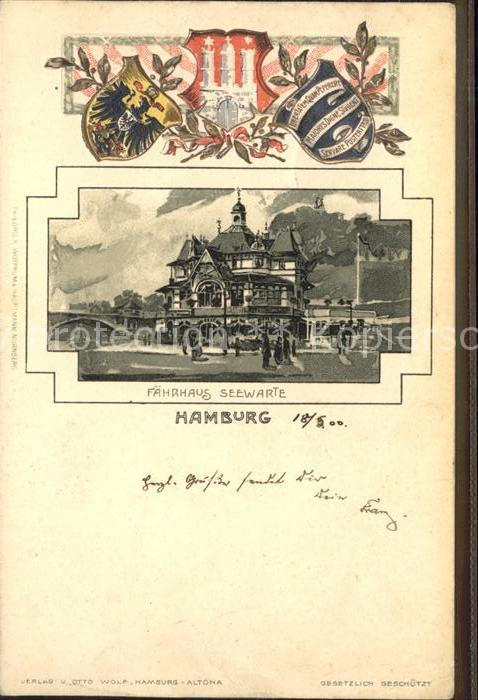 Hamburg Fährhaus Seewarte Wappen