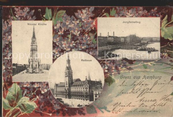 Hamburg Nicolai Kirche Jungfernstieg Rathaus