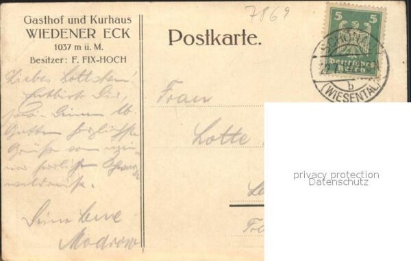Schoenau Schwarzwald Gasthof Kurhaus Wiedener Eck – Bild 2