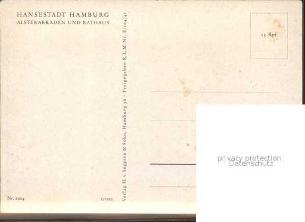 Hamburg Alsterarkaden und Rathaus – Bild 2