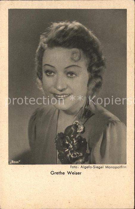 Schauspieler Grethe Weiser Foto Algefa-Siegel Monopo