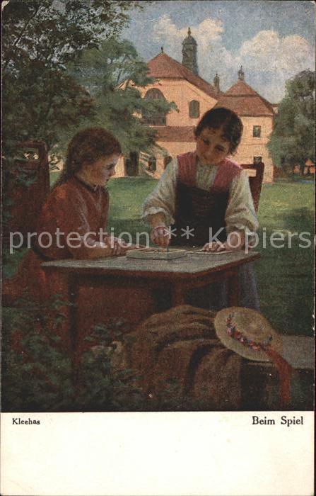 Kinder Child Enfants Brettspiel Künstlerkarte Kleehas