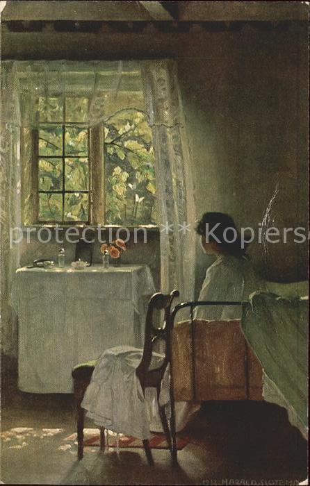 Kuenstlerkarte H. Slott-Moller Morgenstimmung Dänische