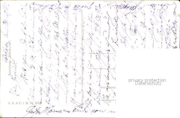 Kuenstlerkarte H. v. Friedländer Zwillinge Kinder – Bild 2