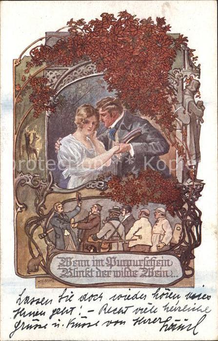Verlag Schulverein Nr. 1079 W. H. Braun Wenn im Purpurschein b