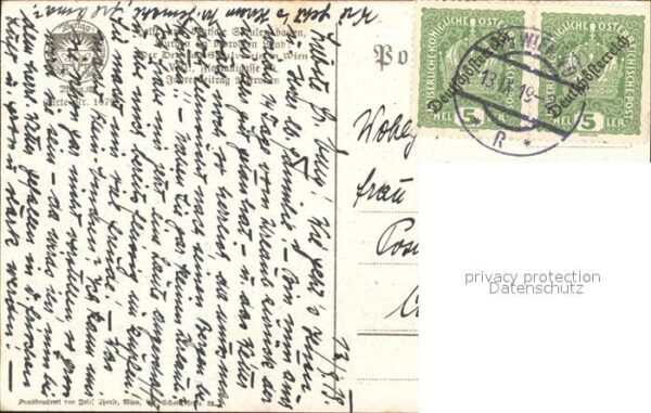 Verlag Schulverein Nr. 1079 W. H. Braun Wenn im Purpurschein b – Bild 2