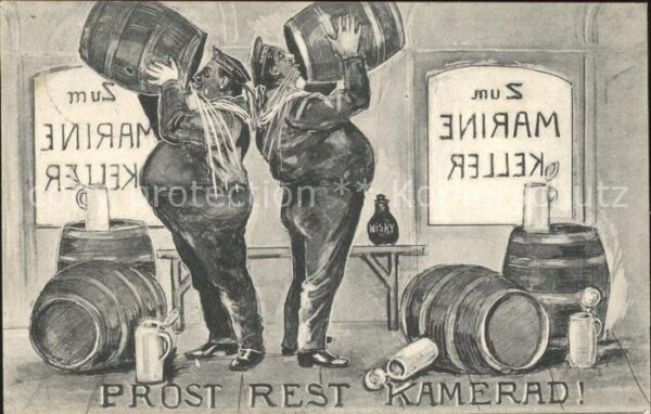 Matrosen Bier Bierkrug Bierfass Wisky
