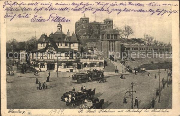 Strassenbahn Hamburg St. Pauli Fährhaus Bahnhof Hoch