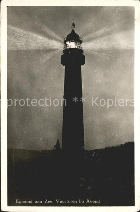 Leuchtturm Lighthouse Egmond aan Zee Vuurtoren bij Avond