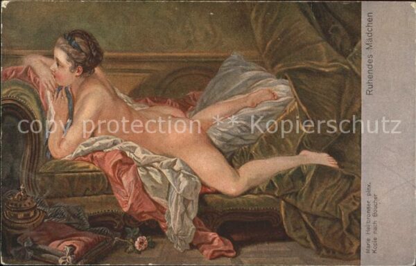 Verlag Muenchner Kunst Nr. 206 Marie Heilbronner Ruhendes Mädchen