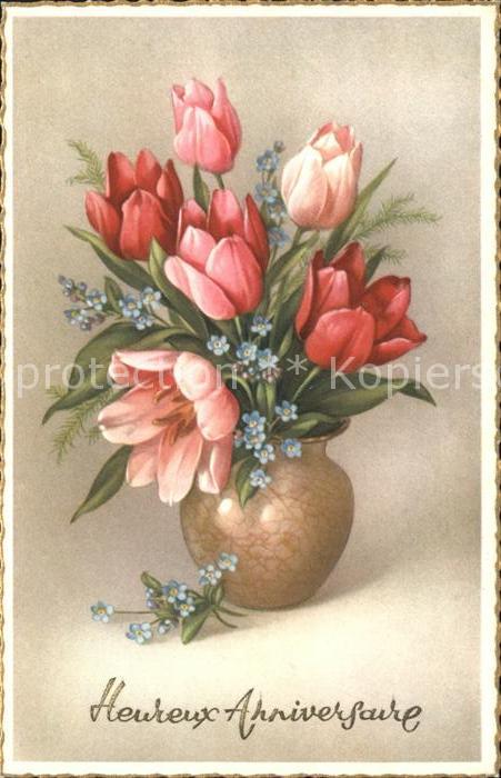 Blumen Tulpen Vase Glückwunsch