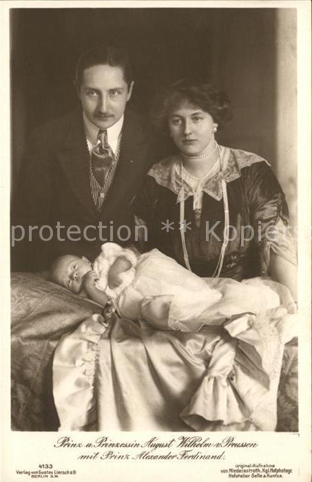 Adel Preussen Prinz und Prinzessin August Wilhelm Pri