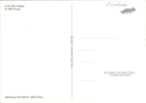 Lokomotive G 3/4 208 Ebligen Ex SBB Brünig – Bild 2