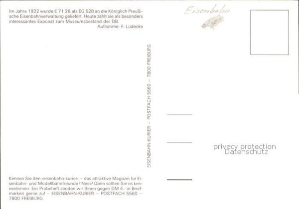 Eisenbahn E 71 28 EG 528 Königlich Preussische Ei – Bild 2