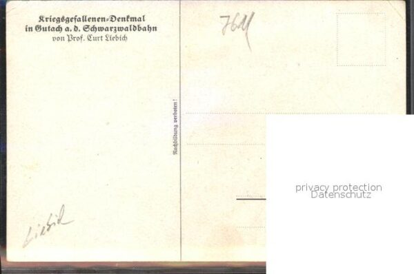 Liebich C. Kriegsgefallenen-Denkmal Gutach Schwarz – Bild 2
