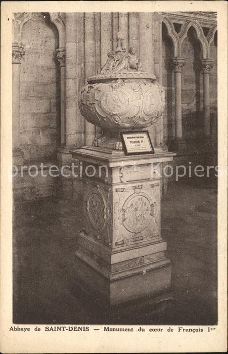 Saint-Denis Seine Abbaye Monument du coeur de Francois 1e