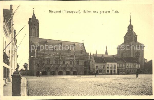 Nieuport-Ville Hallen und grosser Platz