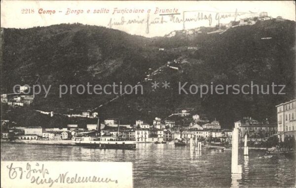 Brunate Como Borgo e salita Funicolare Lago Comersee