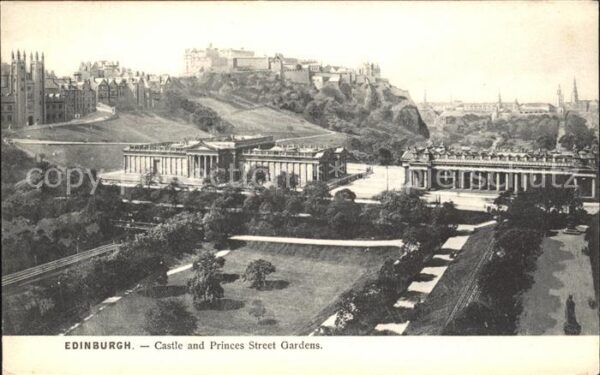 Edinburgh Scotland Castle and Princes Street Gardens