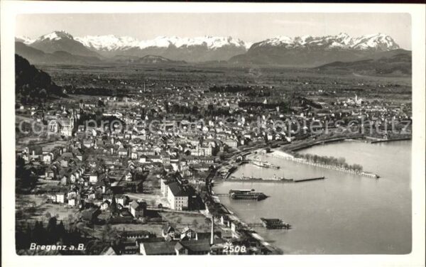 Bregenz Vorarlberg Panorama Hafen Bodensee Rheintal Schwei
