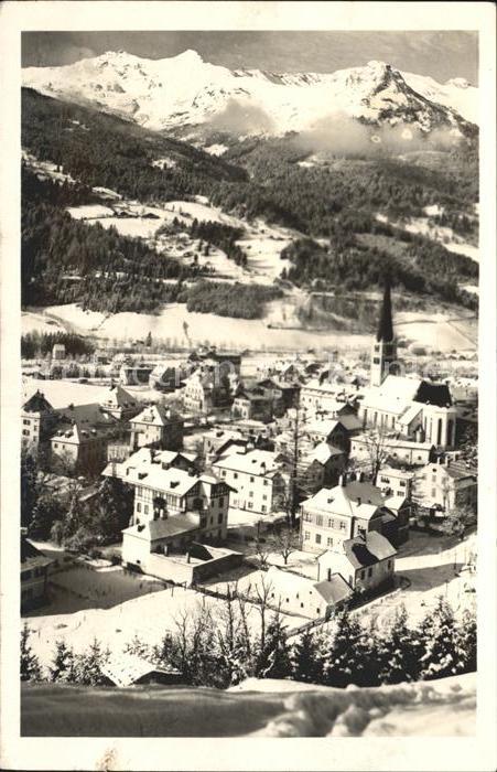 Hofgastein Winterpanorama Thermalbad mit Hundskopf