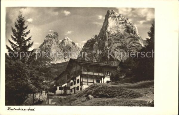 Hinterbaerenbad mit Totenkirchl und Haltspitze Unterkun