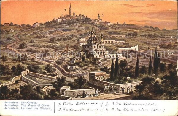 Jerusalem Yerushalayim Mont des Oliviers Der Ölberg Künstlerka