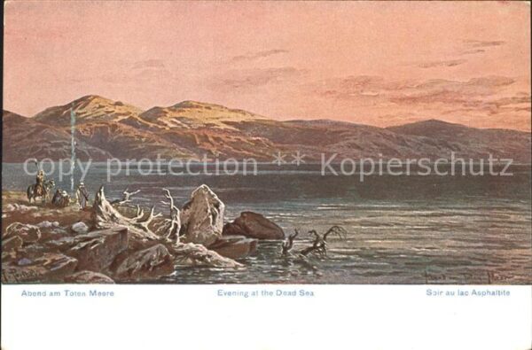 Totes Meer Dead Sea Abendstimmung Künstlerkarte Serie 709 P