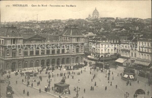 Bruxelles Bruessel Gare du Nord Panorama sur Sainte Marie