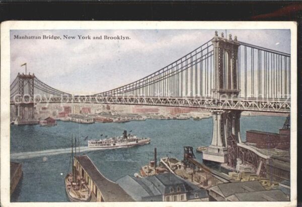 New York City Manhattan Bridge East River Brooklyn