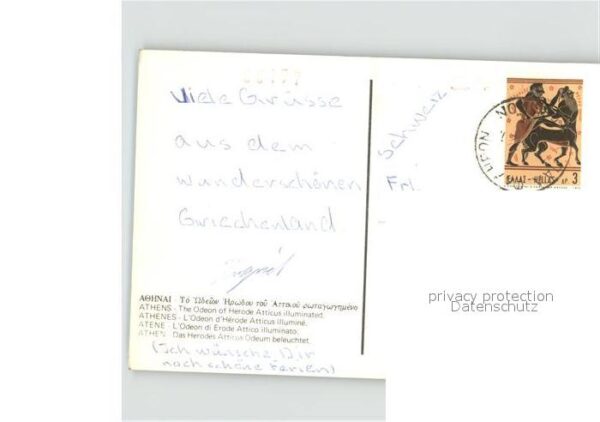 Athenes Athen Herodes Atticus Odeum beleuchtet Tempel – Bild 2