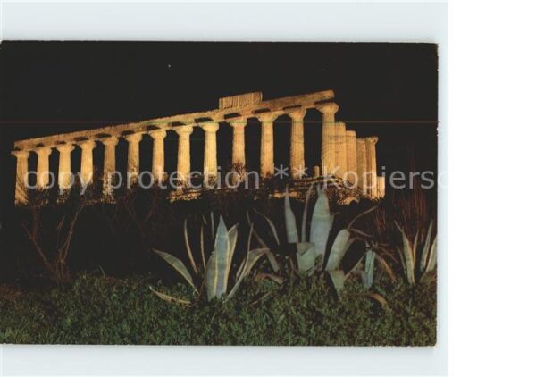 Agrigento Temple of Juno at night Tempel Antike