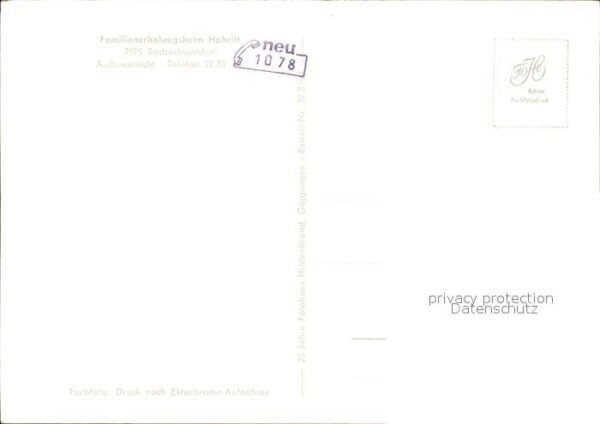 Sasbachwalden Familienerholungsheim Hohritt – Bild 2