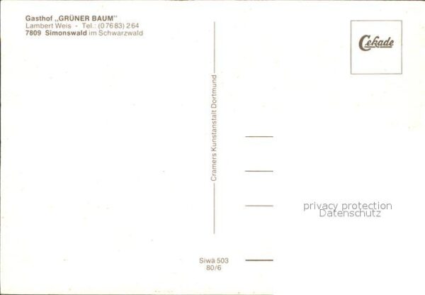 Simonswald Gasthof Grüner Baum – Bild 2