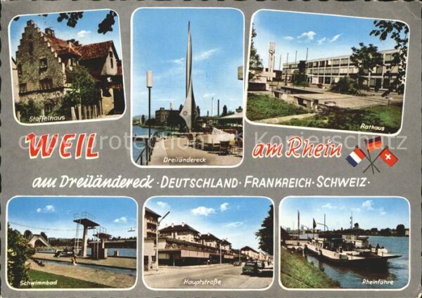 Weil am Rhein Staffelhaus Rathaus Hauptstrasse Schwim