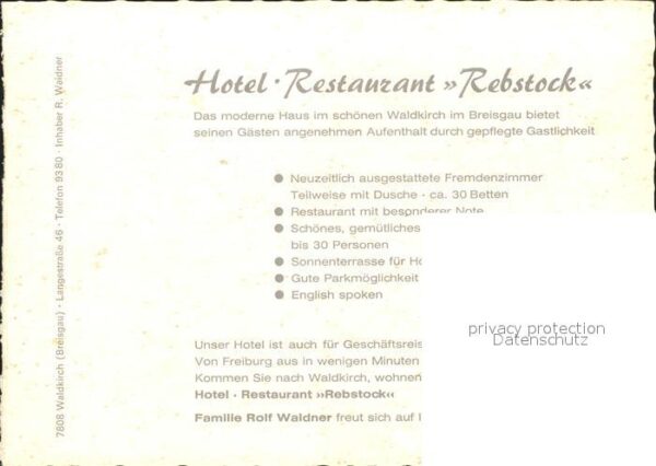 Waldkirch Breisgau Hotel-Restaurant Rebstock – Bild 2