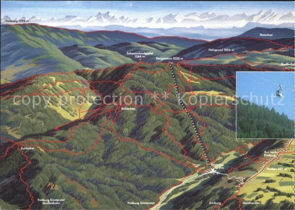 Schauinsland Panoramakarte Schauinslandgipfel Schaui