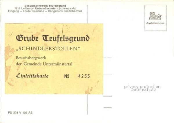 Untermuenstertal Besuchsbergwerk Teufelsgrund Eingang Fö – Bild 2