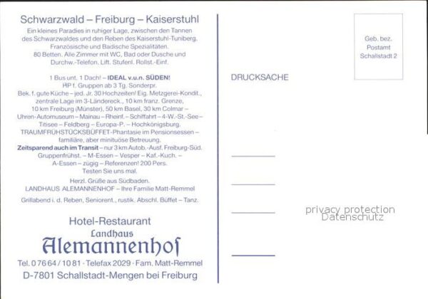 Schallstadt Mengen Hotel-Restaurant Landhaus Aleman – Bild 2