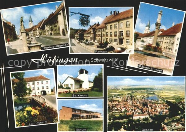 Huefingen Jakobus-Brunnen Rathaus Schule Landeshe