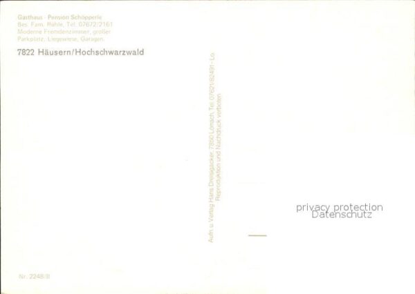 Haeusern Schwarzwald Gasthaus-Pension Schöpperle – Bild 2