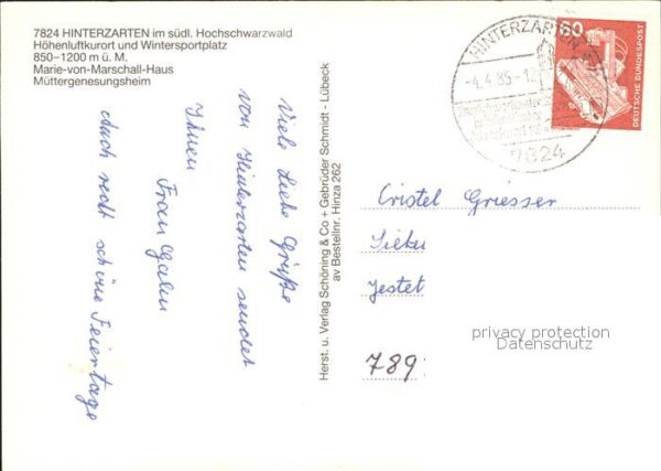 Hinterzarten Marie-von-Marschall-Haus Müttergenesung – Bild 2